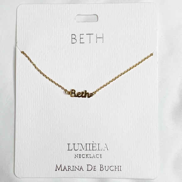 Marina De Buchi Jewelry - Personalized Name Necklace “Beth” Marina De Buchi